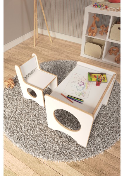 Montessori Çocuk Oyun & Aktivite & Çalışma Masa ve Sandalyesi fiyatları