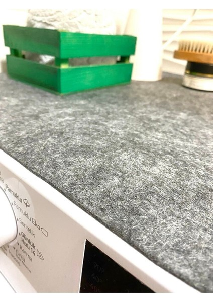 Tekno Trust Keçe Çamaşır Makinesi Örtüsü Makine Üstü Pad 50*60 Cm Gri