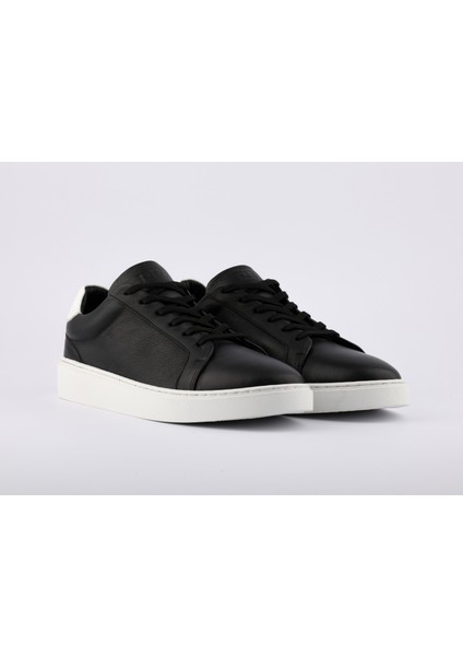 Hakiki Deri Siyah Sneaker Erkek Spor Ayakkabı 220-01 modelleri