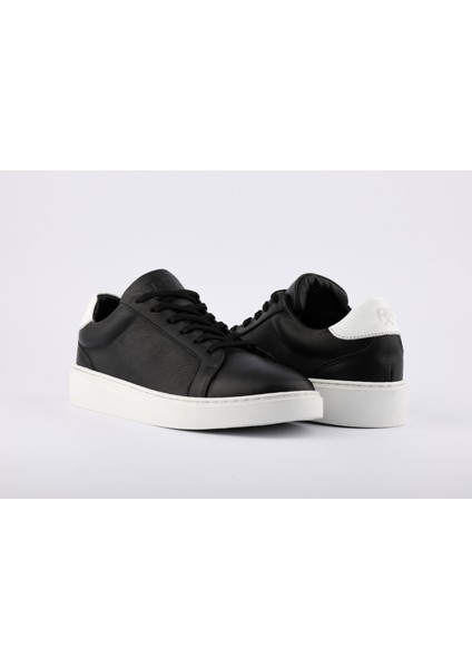 Hakiki Deri Siyah Sneaker Erkek Spor Ayakkabı 220-01 fırsatları