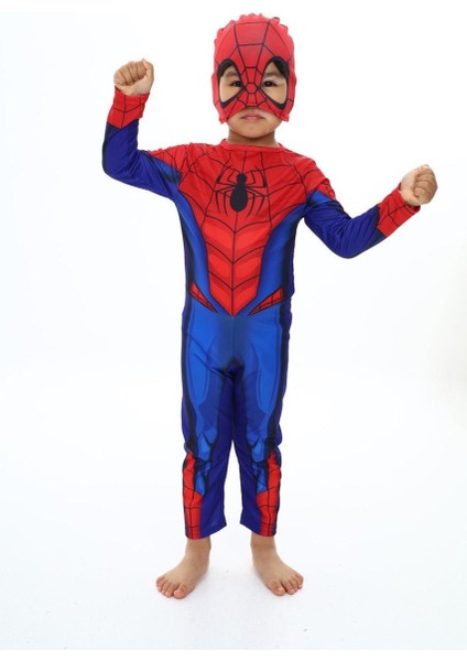 Spiderman Çocuk Kostümü - Süper Kahraman Kostümü, Halloween ve Parti Kostümü