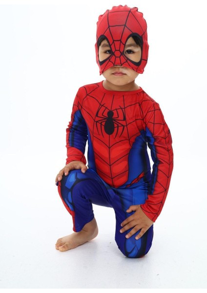 Spiderman Çocuk Kostümü - Süper Kahraman Kostümü, Halloween ve Parti Kostümü