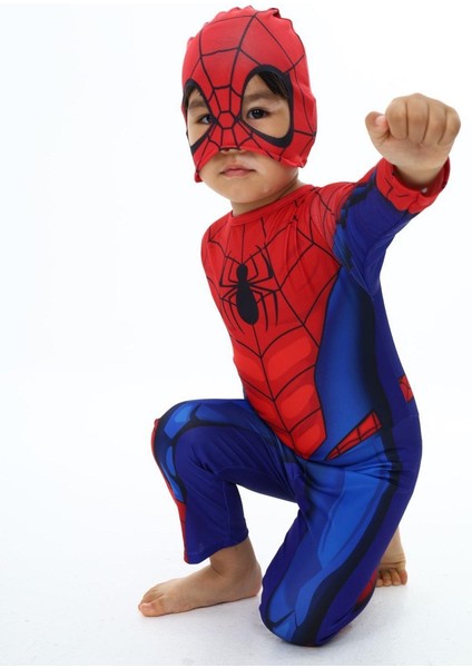 Spiderman Çocuk Kostümü - Süper Kahraman Kostümü, Halloween ve Parti Kostümü