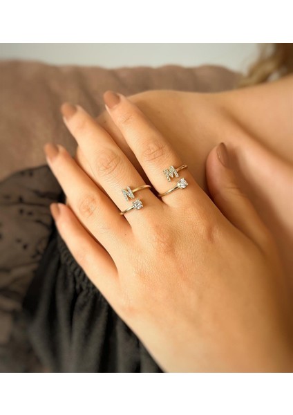 M Harfli Taşlı Altın Yüzük fiyatları