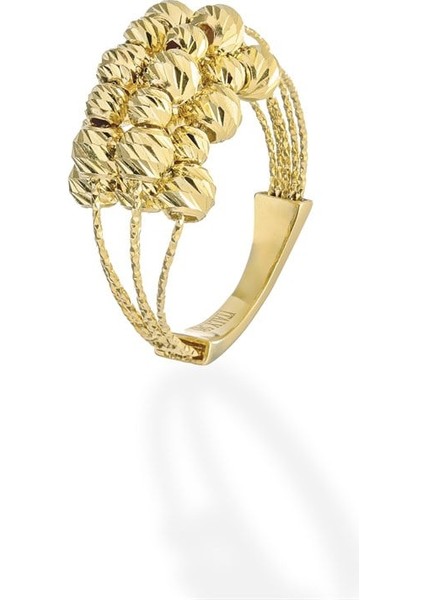 Üçlü Dorika Toplu Altın Yüzük