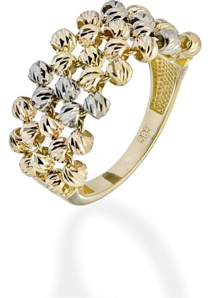 İki Renkli Dorika Altın Yüzük