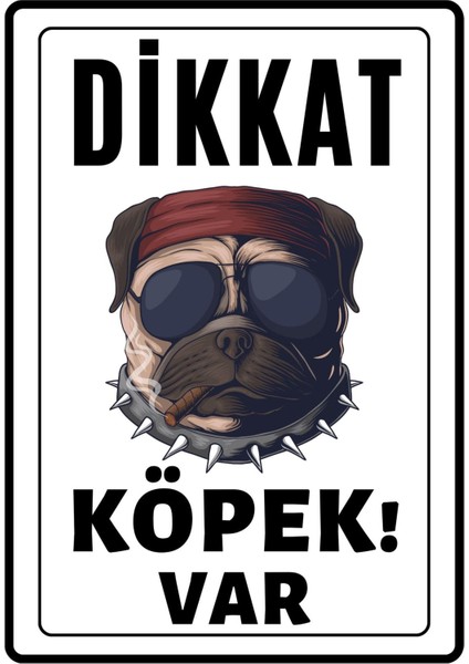 Dikkat Köpek Var Uyarı Ikaz Levhası Pvc Kaplama A4 Bad Dogs 2