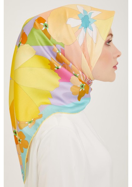 Twill Ipek Eşarp - 4011-54 Sarı modelleri