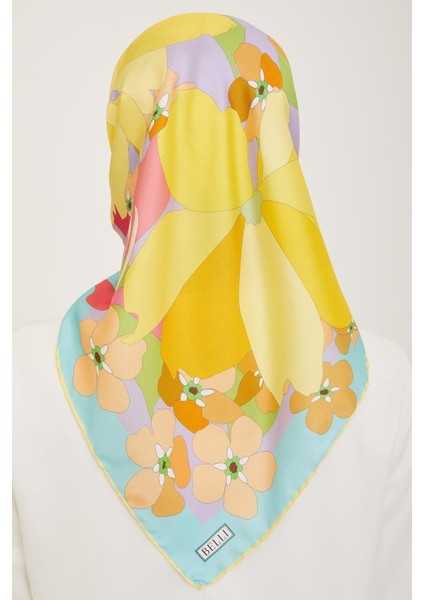 Twill Ipek Eşarp - 4011-54 Sarı fırsatları