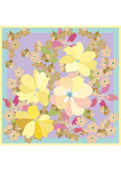 Twill Ipek Eşarp - 4011-54 Sarı indirimleri