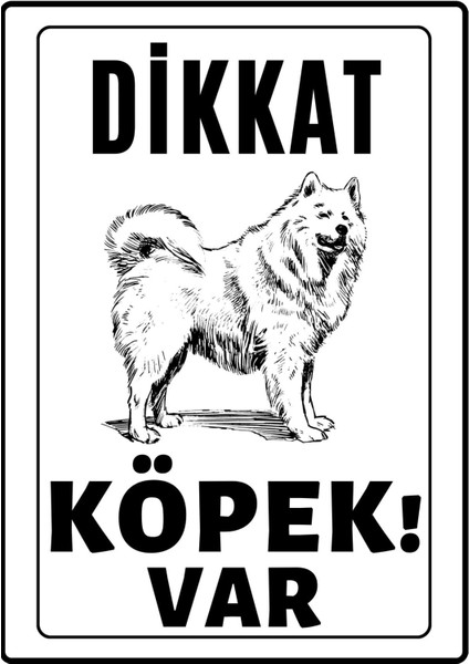 Dikkat Köpek Var Uyarı Ikaz Levhası Pvc Kaplama A4 Kurt