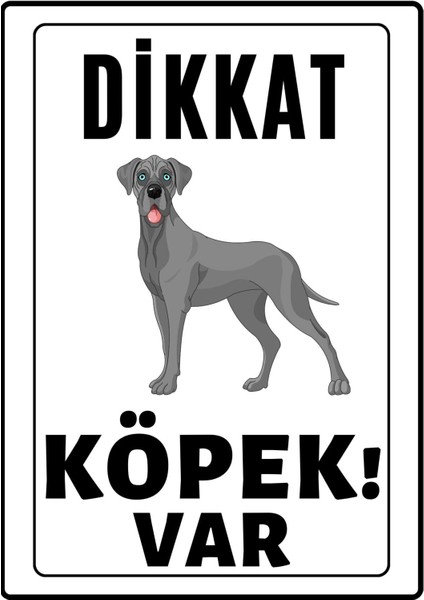 Dikkat Köpek Var Uyarı Ikaz Levhası Pvc Kaplama A4 Dikkatli