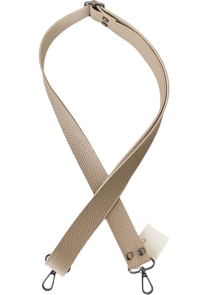 Sürgü Tokalı Ayarlanabilir Çanta Askısı 135 Cm* 3 cm Taş Renk Krom Kancalı