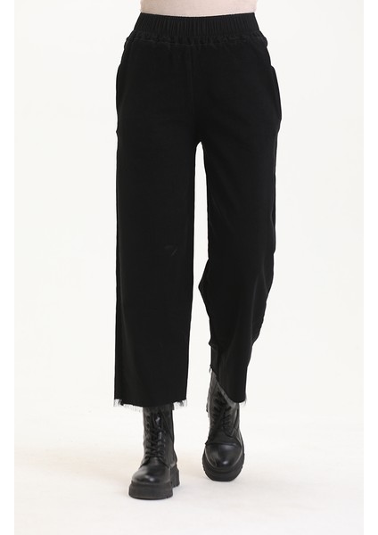 Beli Lastikli Kot Pantolon 1793HY-01 Siyah