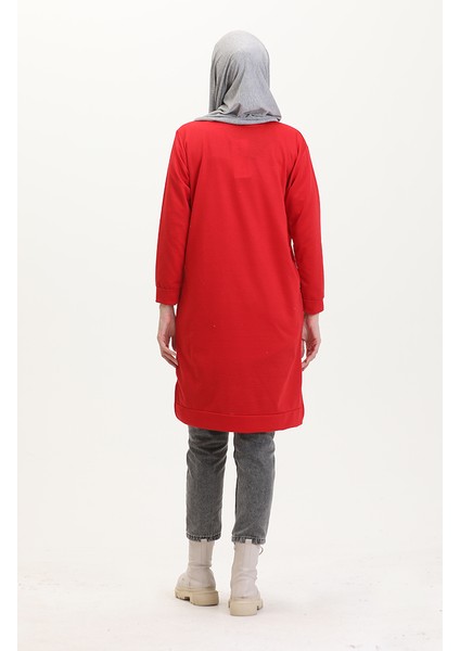 Baskılı Sweatshirt 0540-10 Kırmızı indirimleri