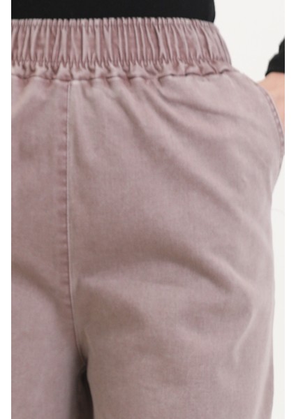 Beli Lastikli Kot Pantolon 9633B-01 Açık Gül Kurusu modelleri