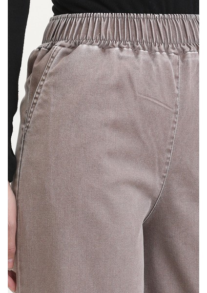 Beli Lastikli Kot Pantolon 9633-07 Açık Kahve modelleri