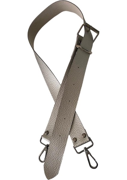 Kemer Tokalı Ayarlanabilir Çanta Askısı 130 Cm* 4 cm Gümüş Renk Krom Kancalı