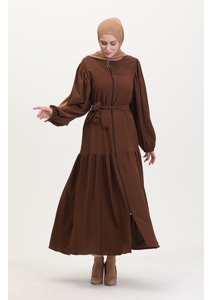 Balon Kollu Ferace 1026-05 Kahverengi fiyatları