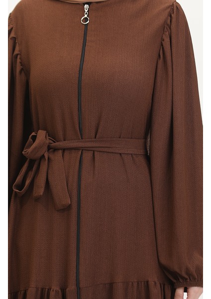 Balon Kollu Ferace 1026-05 Kahverengi fırsatları