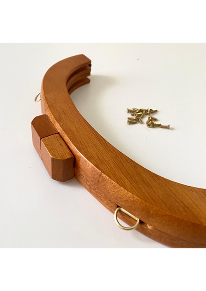Çanta Bursu Oval Slim Kahve 20 cm