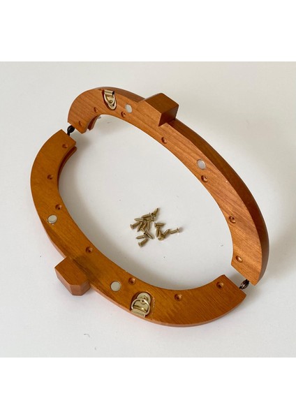 Çanta Bursu Oval Slim Kahve 20 cm