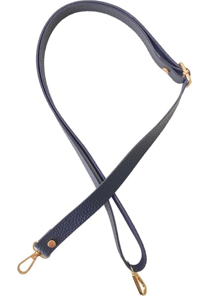Sürgü Tokalı Ayarlanabilir Çanta Askısı 135 Cm* 2 cm Lacivert Renk Altın Kancalı