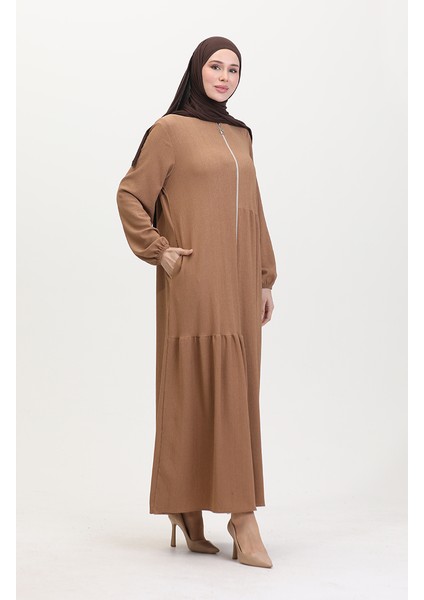 Büzgülü Ferace 1027-06 Vizon fiyatları