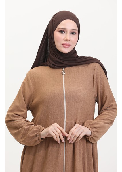 Büzgülü Ferace 1027-06 Vizon modelleri