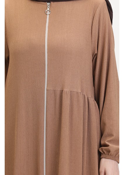 Büzgülü Ferace 1027-06 Vizon fırsatları