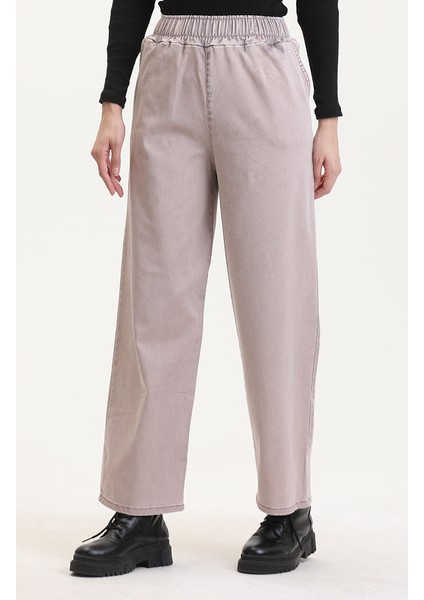 Beli Lastikli Kot Pantolon 9633-03 Pudra fiyatları
