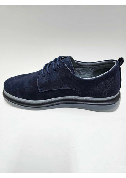 Hakiki Deri Lacivert Şeffaf Taban Nubuk Bağcıklı Erkek Ayakkabı C-819637 modelleri