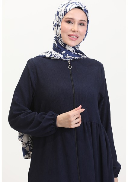 Büzgülü Ferace 1027-04 Lacivert modelleri