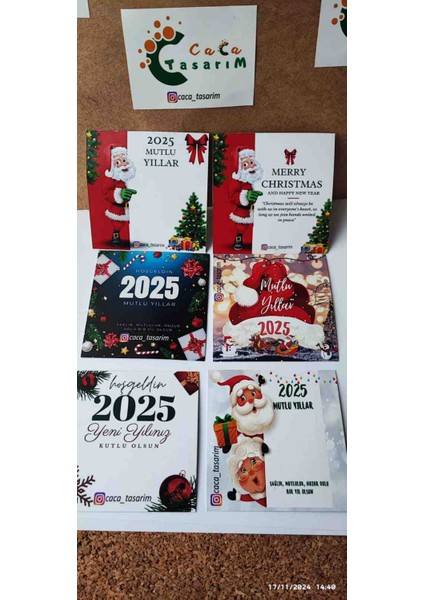 Yılbaşı Figürleri Noel Anahtarlık Charm Çanta Süsü 2 Adet Kartlı ve Kutulu Hediyelik Christmas modelleri