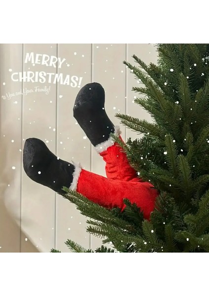 Hareket Eden Noel Baba Ayakları Pilli Ağaca Monte Treeside Kickers Santa 40 cm Yılbaşı Ağacı Süsleme fiyatları