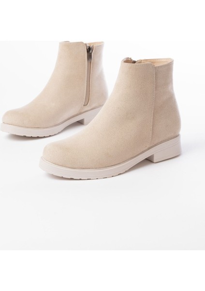 165-204 Bej Süet Fermuarlı Günlük Kadın Bot indirimleri