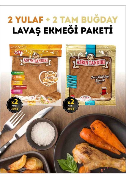 4'lü Paket (2 Paket Ekşi Mayalı Tam Buğday ve Siyez Ekmeği 2 Paket Ekşi Mayalı Yulaf Ekmeği)