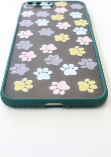 iPhone 7 Plus iPhone 8 Plus Uyumlu Kamera Korumalı Yavru Kediler Pati Kılıf Tuşları Renkli Hux Kapak