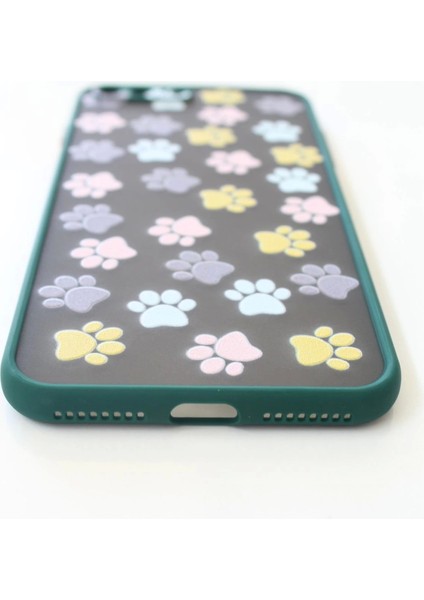 iPhone 7 Plus iPhone 8 Plus Uyumlu Kamera Korumalı Yavru Kediler Pati Kılıf Tuşları Renkli Hux Kapak