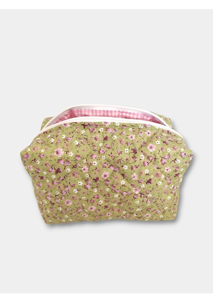 Kapitone Makyaj Çantası - Makeup Bag - Bakım Seyahat Kozmetik Çantası - Vera