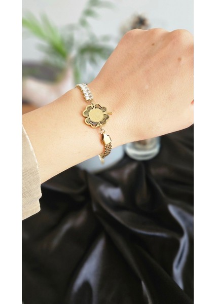 Çelik Su Yolu Detaylı Bileklik