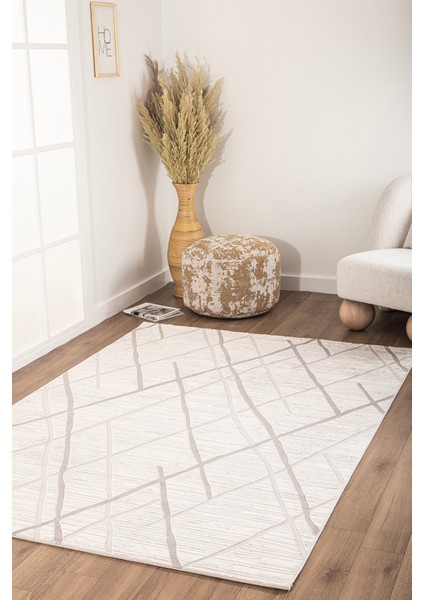 Koza Hayad Kilyos Gri Akrilik Halı Salon Oturma Odası Yatak Odası Koridor Makine Halısı 46360G