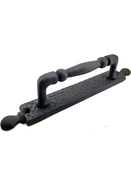 Antika Tarz Dekoratif Pirinç Misket Çekme Kapı Kolu - 223 x 33 mm Oksit