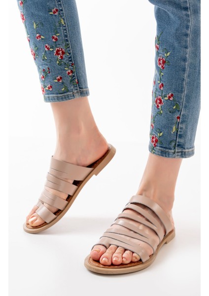 169-082 Nut Ortopedik Deri Kadın Terlik fırsatları