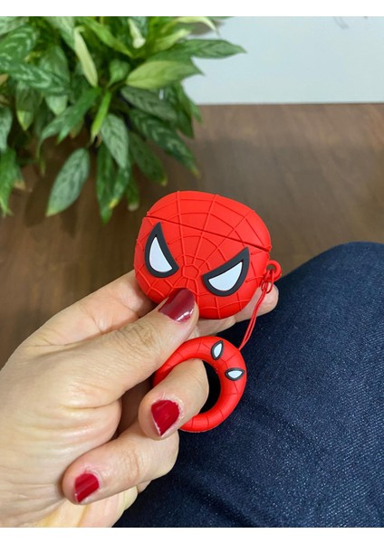 1/2. Nesil Uyumlu Koruyucu Bluetooth Kulaklık Kılıfı Spiderman Figürlü