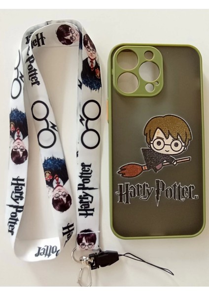 iPhone 14 Pro Max Harry Potter Tasarım Telefon Boyun Askılı Set Kılıf