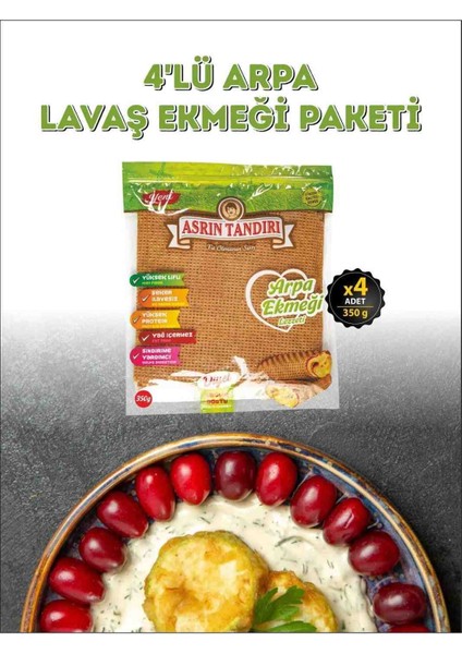 4'lü Paket (4 Paket Ekşi Mayalı Arpa Tandır Lavaş Ekmeği)