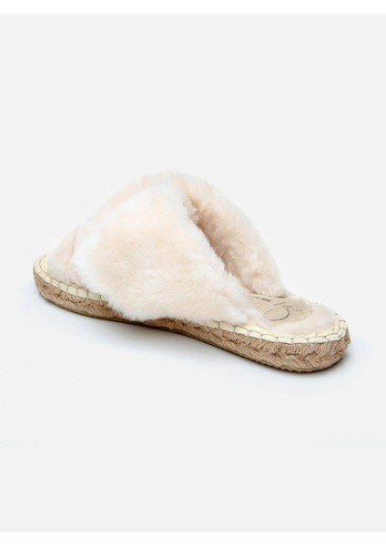 Angel Krem 1 Kadın Espadril Terlik modelleri
