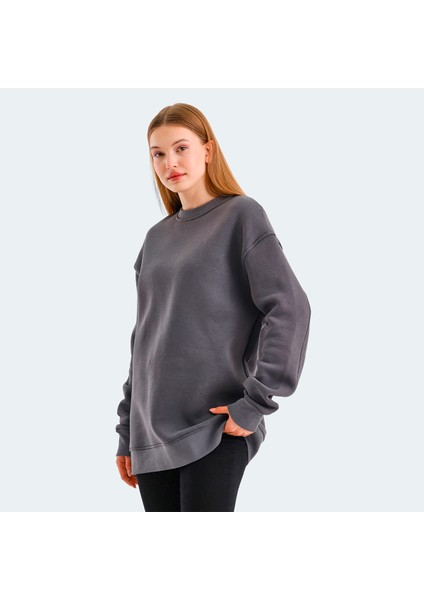 VADIM Kadın Oversize Sweatshirt Koyu Gri modelleri