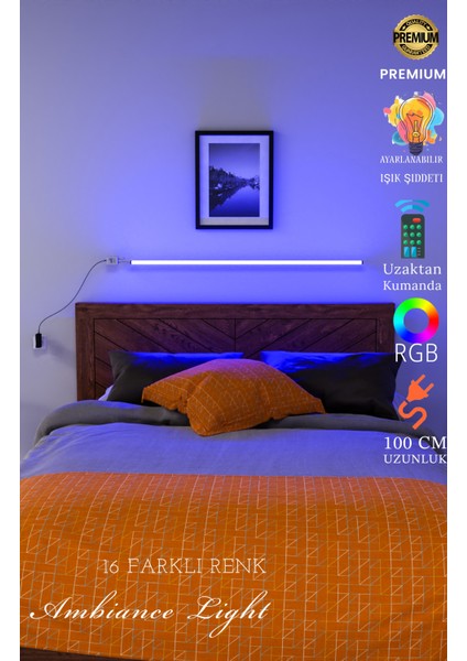Ledlevel Lambader Renkli Animasyonlu Tak Çalıştır Kumandalı